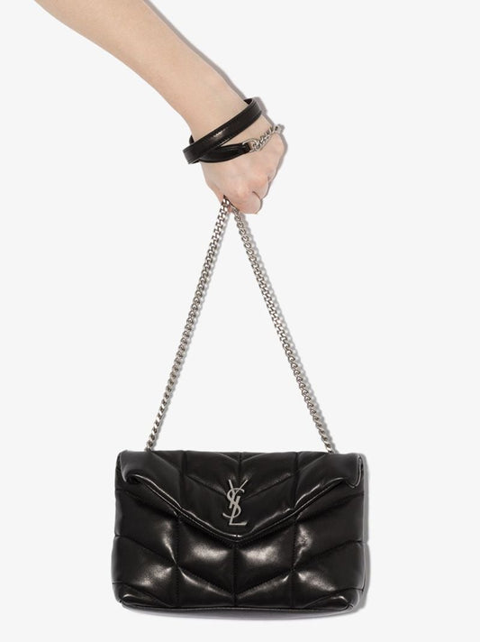 Black Loulou Puffer Toy Leather Shoulder Bag