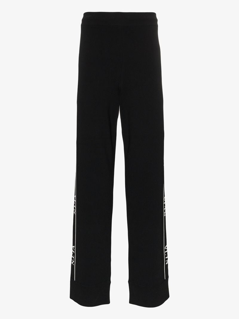 Black Ticker Logo Track Sweatpants