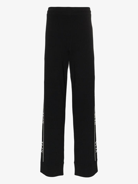 Black Ticker Logo Track Sweatpants