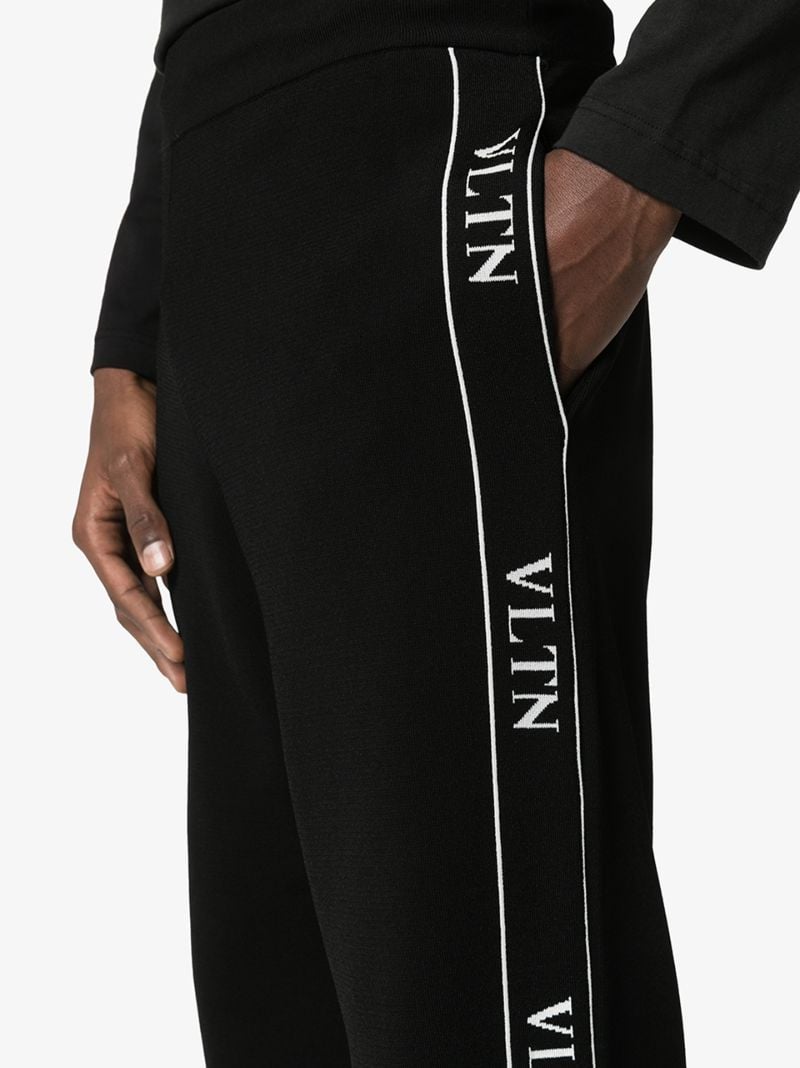 Black Ticker Logo Track Sweatpants