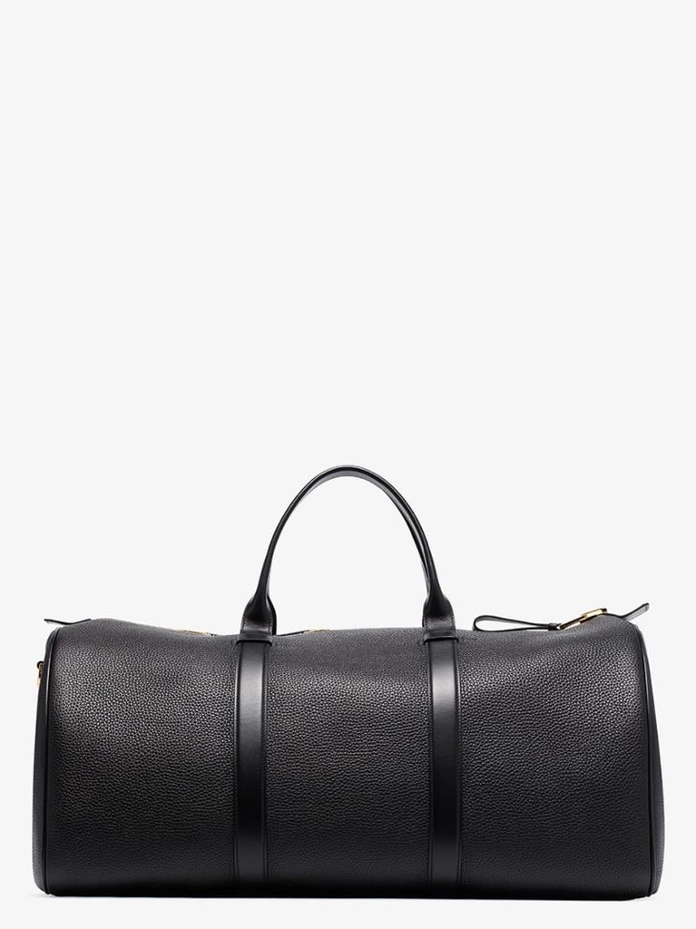 Black Leather Holdall Bag