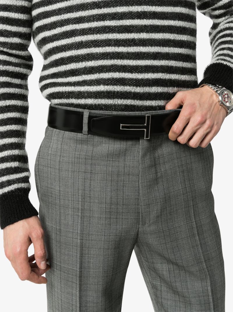 Black Reversible Leather Belt
