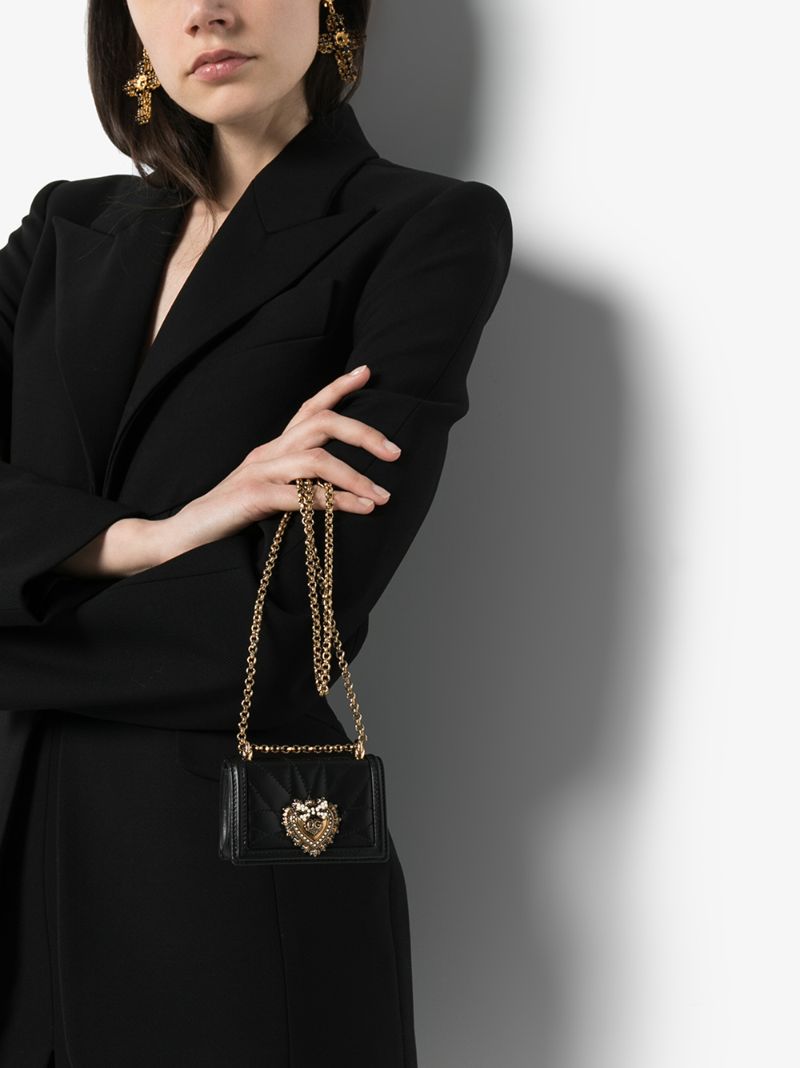 Black Devotion Micro Quilted Leather Bag