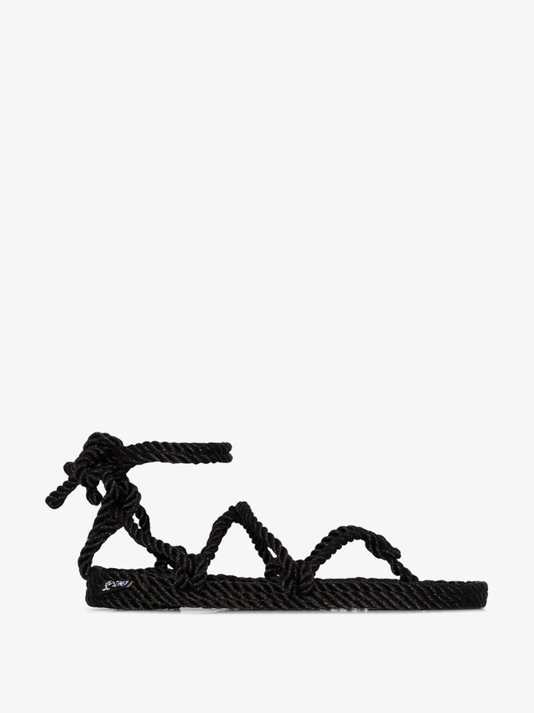 Black Romano Rope Sandals