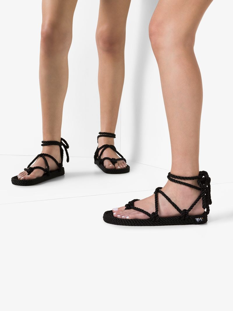 Black Romano Rope Sandals