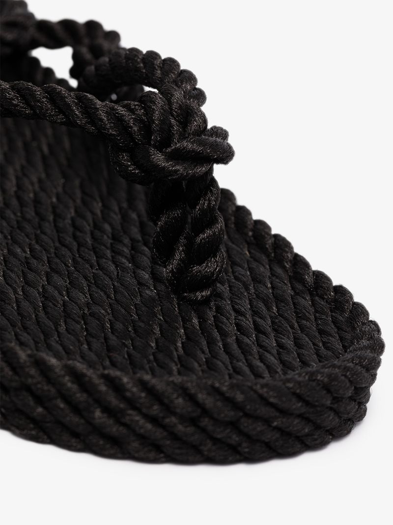 Black Romano Rope Sandals