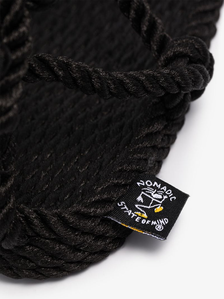 Black Romano Rope Sandals