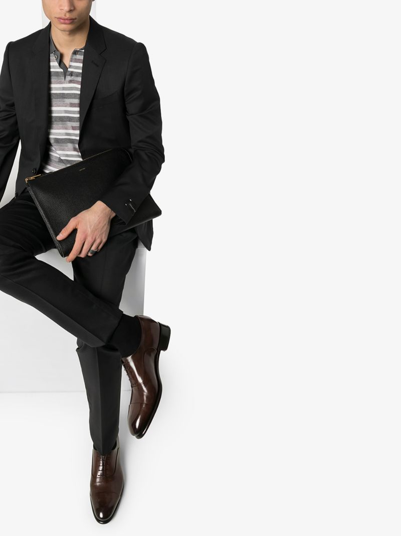 Brown Leather Oxford Shoes