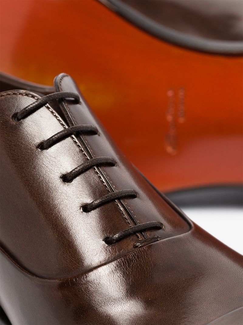 Brown Leather Oxford Shoes