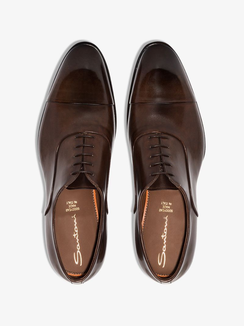Brown Leather Oxford Shoes