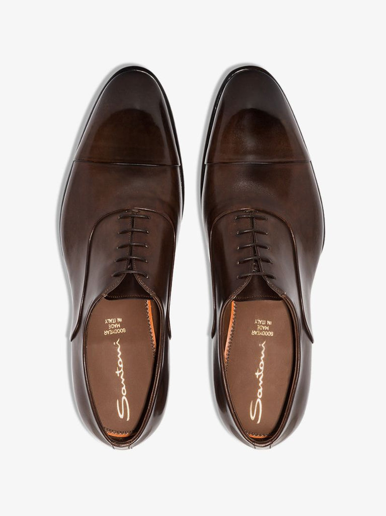 Brown Leather Oxford Shoes