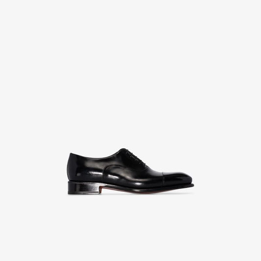Black Classic Leather Oxford Shoes