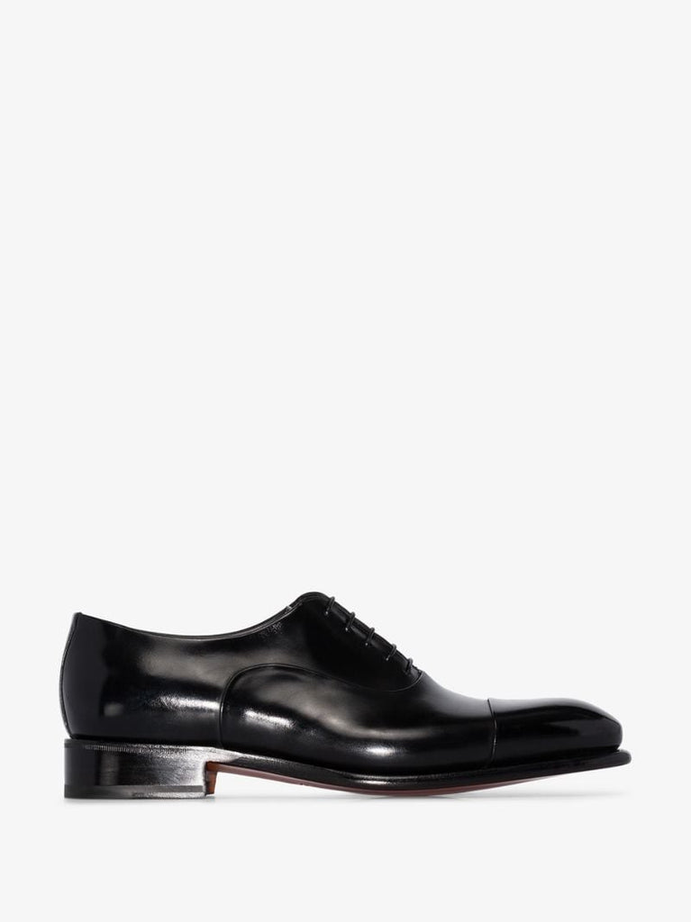 Black Classic Leather Oxford Shoes