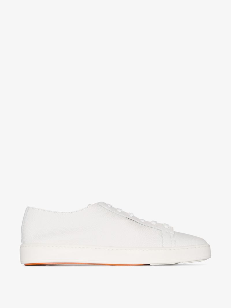 White Classic Patent Leather Sneakers