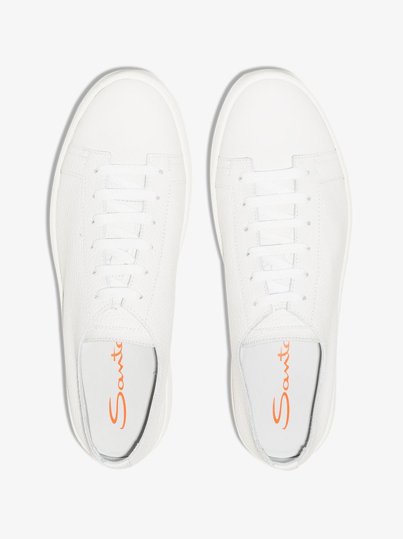 White Classic Patent Leather Sneakers