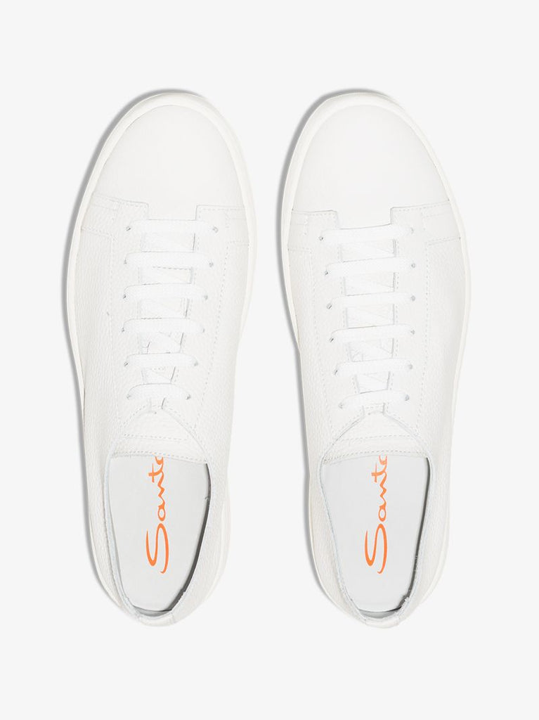 White Classic Patent Leather Sneakers