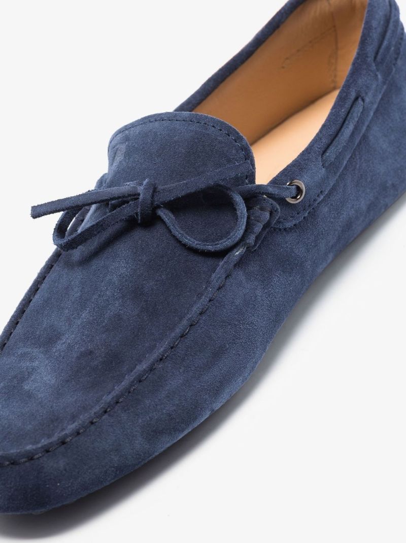 Blue Gommino Suede Driving Shoes
