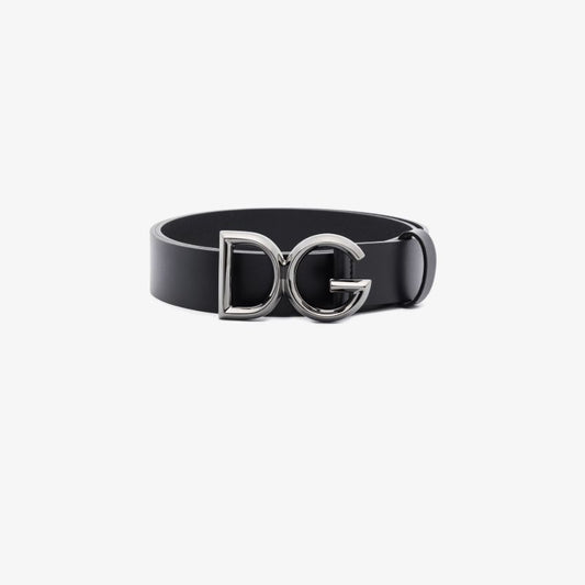 Black Logo Buckle Belt