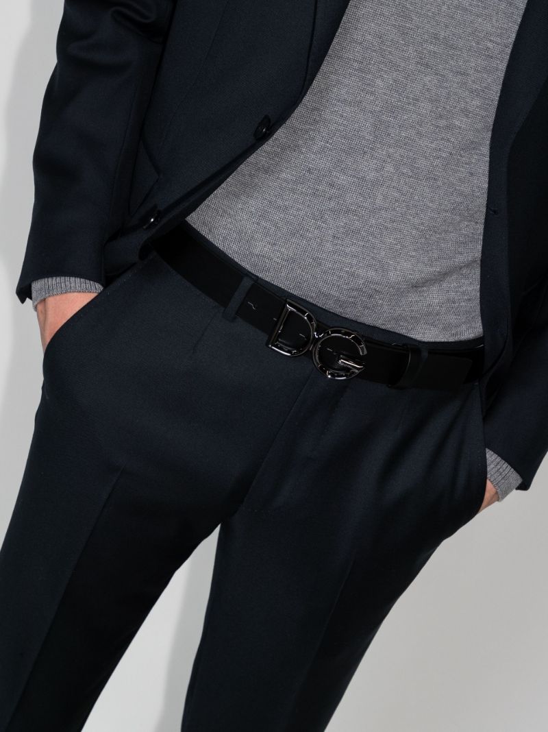 Black Logo Buckle Belt