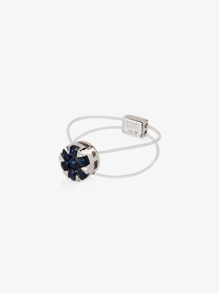 18k White Gold Imagine Sapphire Cluster Ring