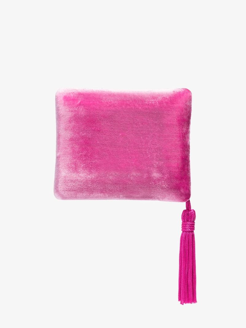 Pink Velvet Tassel Jewellery Box