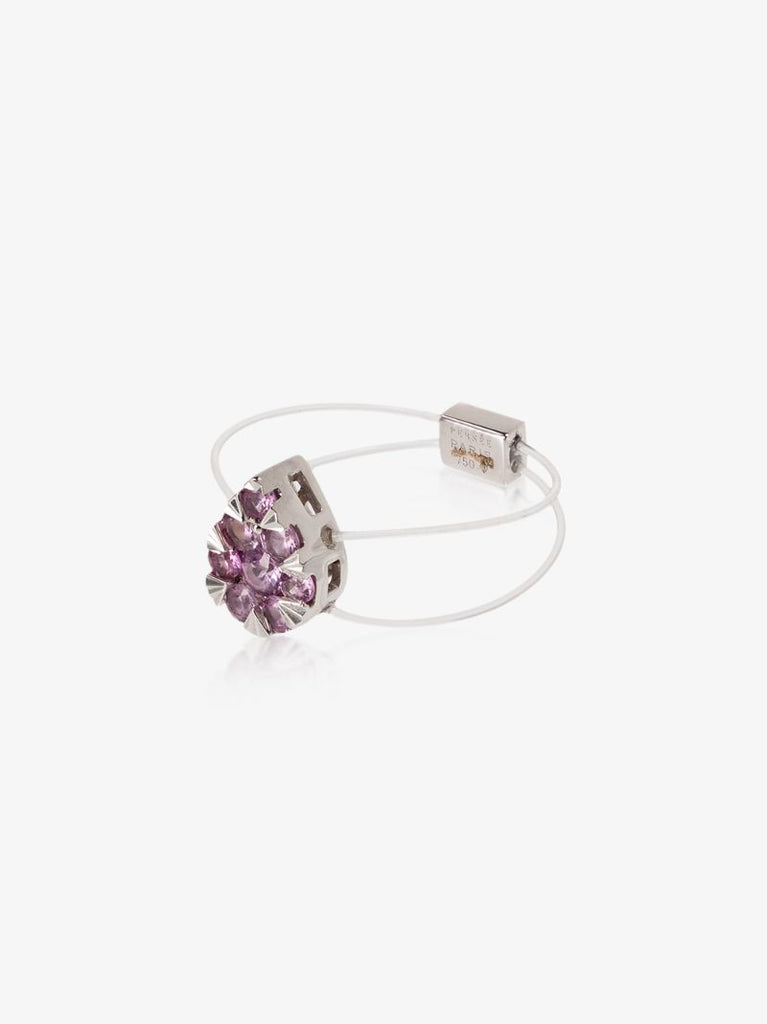 18k White Gold Imagine Pear Sapphire Cluster Ring