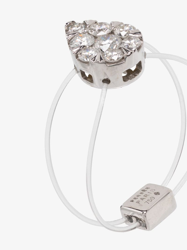 18k White Gold Imagine Pear Diamond Cluster Ring