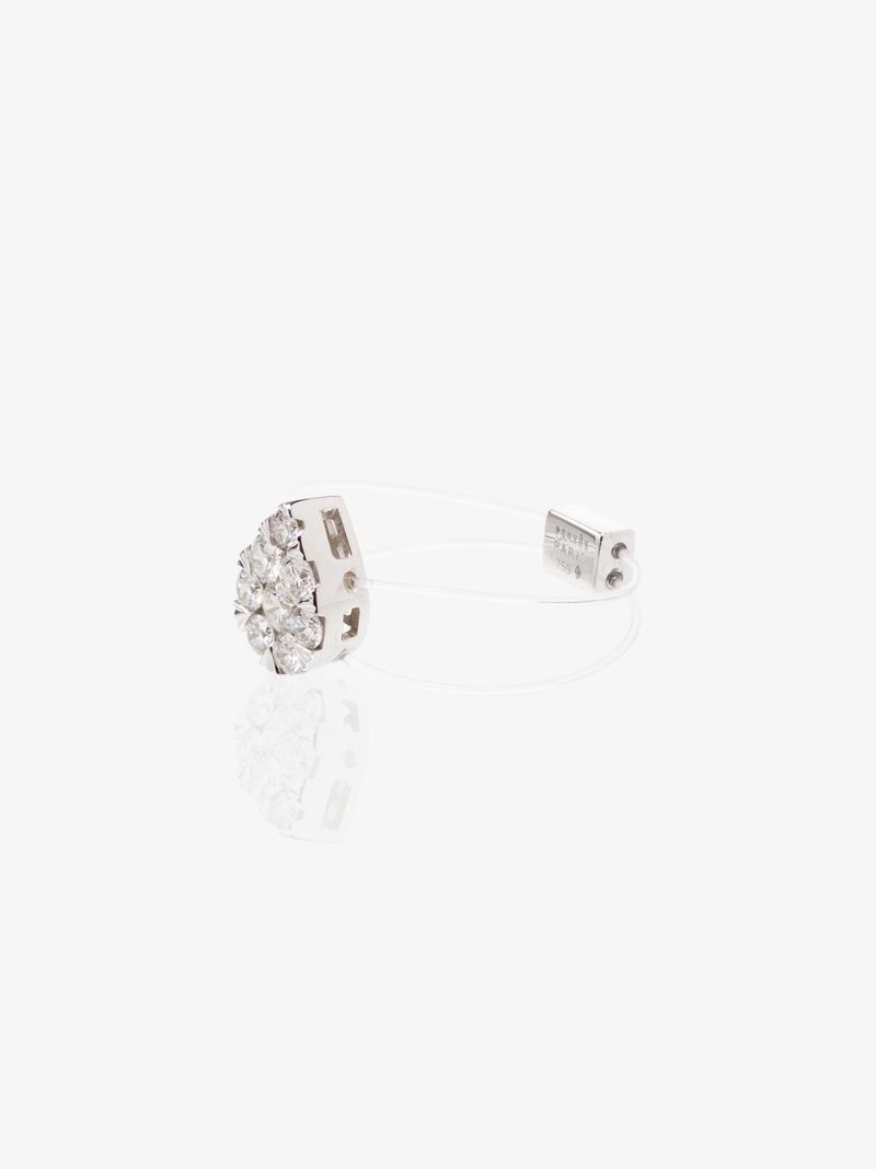 18k White Gold Imagine Pear Diamond Cluster Ring