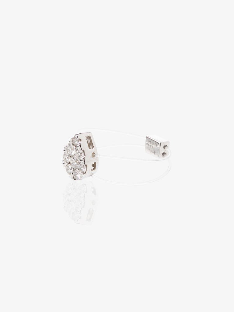18k White Gold Imagine Pear Diamond Cluster Ring