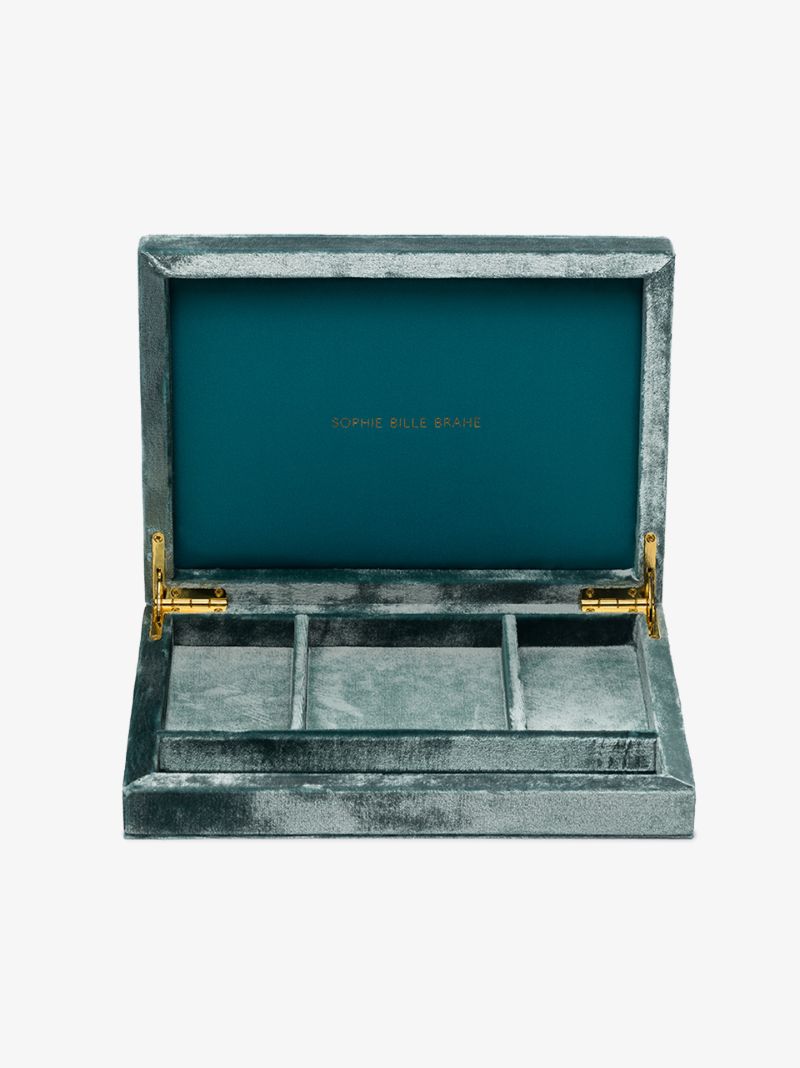 Green Velvet Jewellery Box