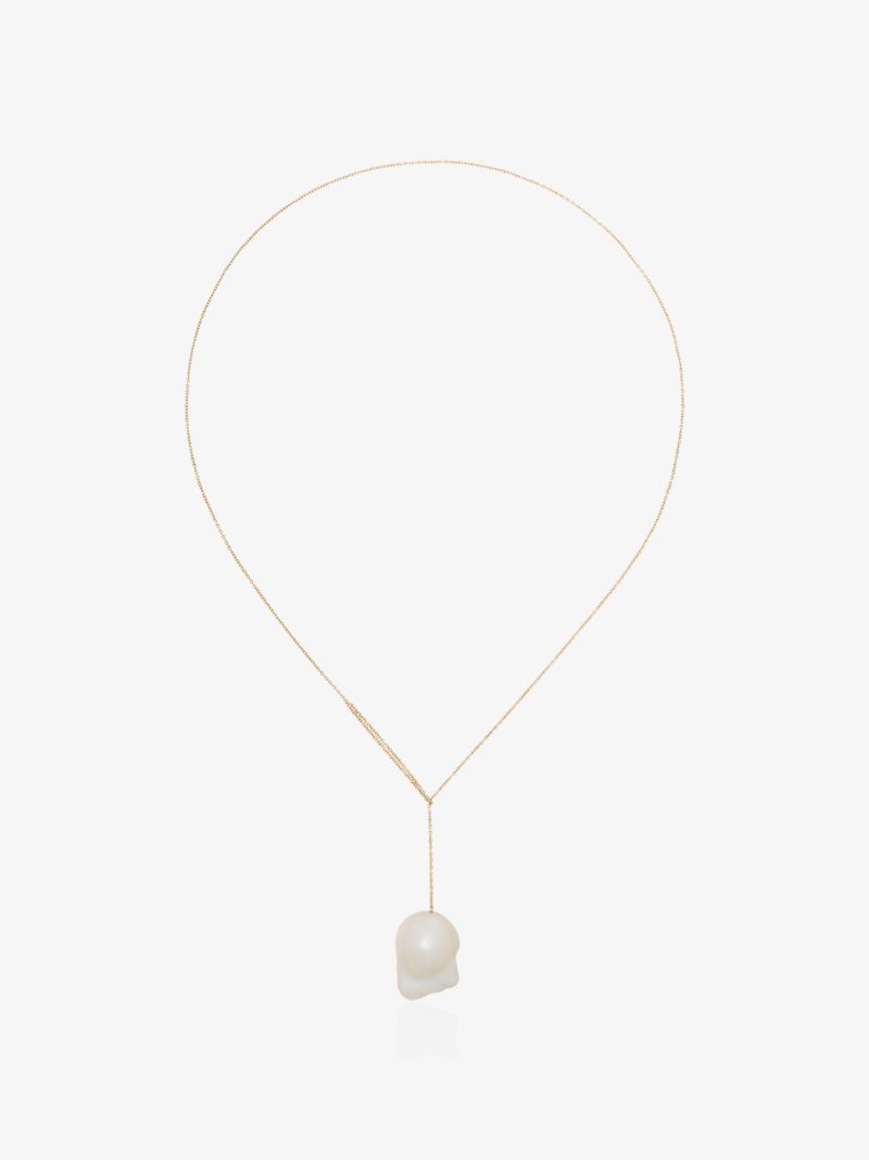 14k Yellow Gold Sirene Pearl Pendant Necklace