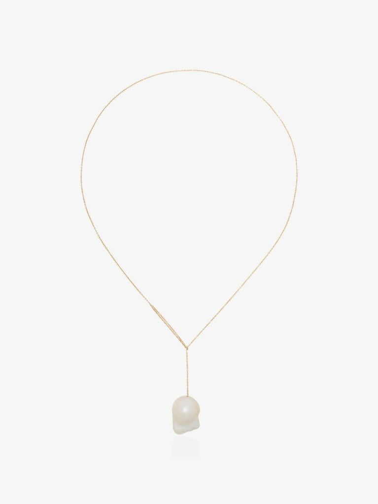 14k Yellow Gold Sirene Pearl Pendant Necklace