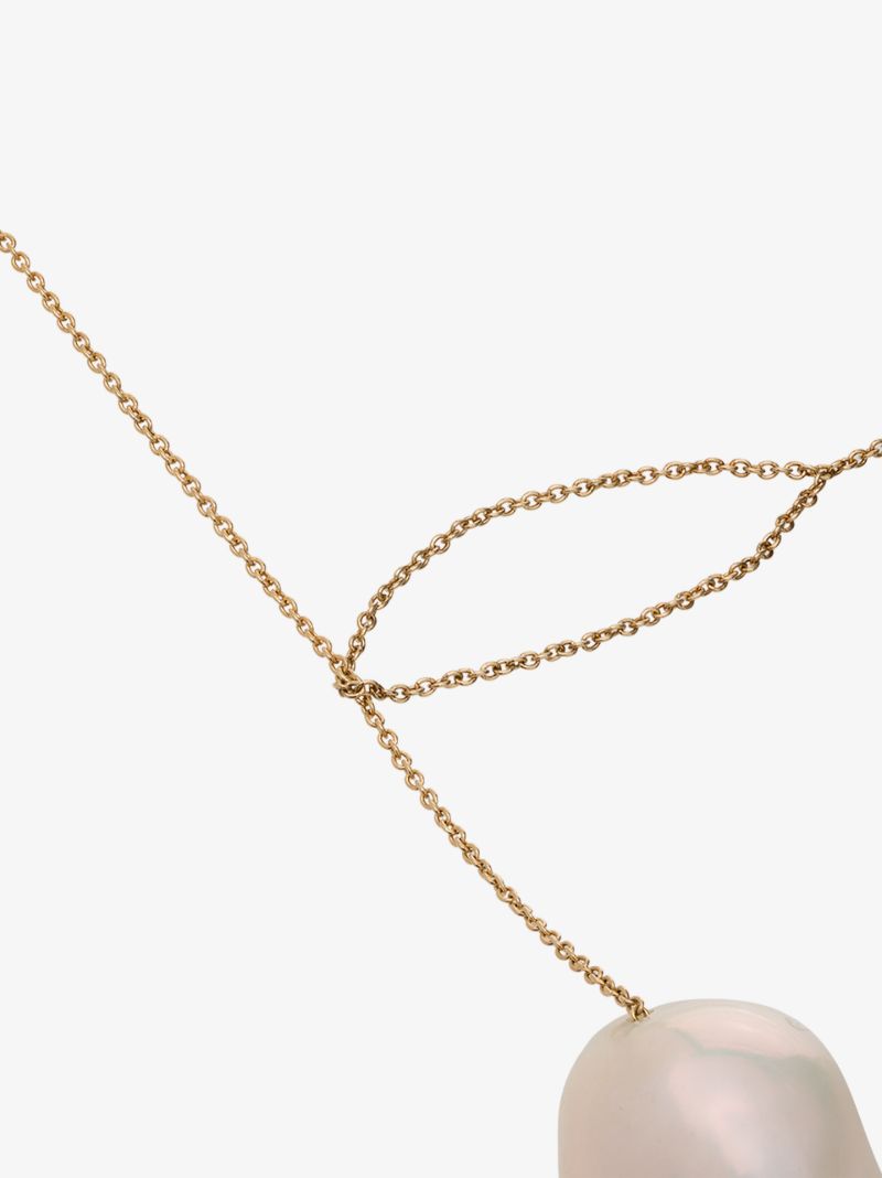 14k Yellow Gold Sirene Pearl Pendant Necklace