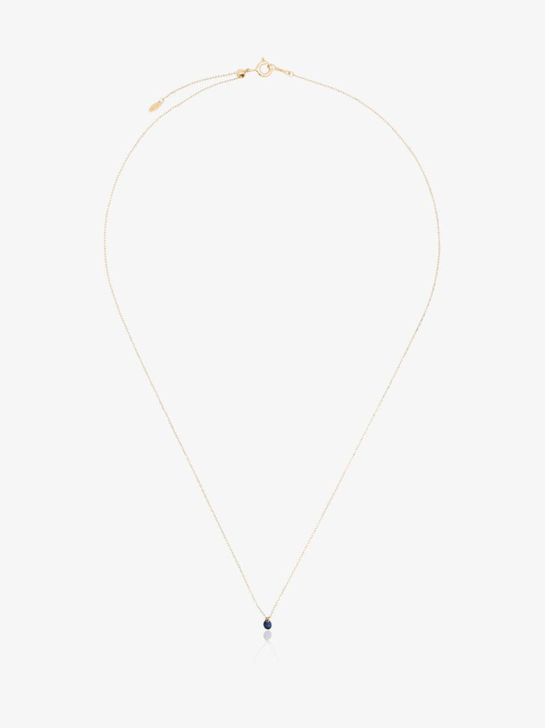 18kt Gold Blue Sapphire Necklace