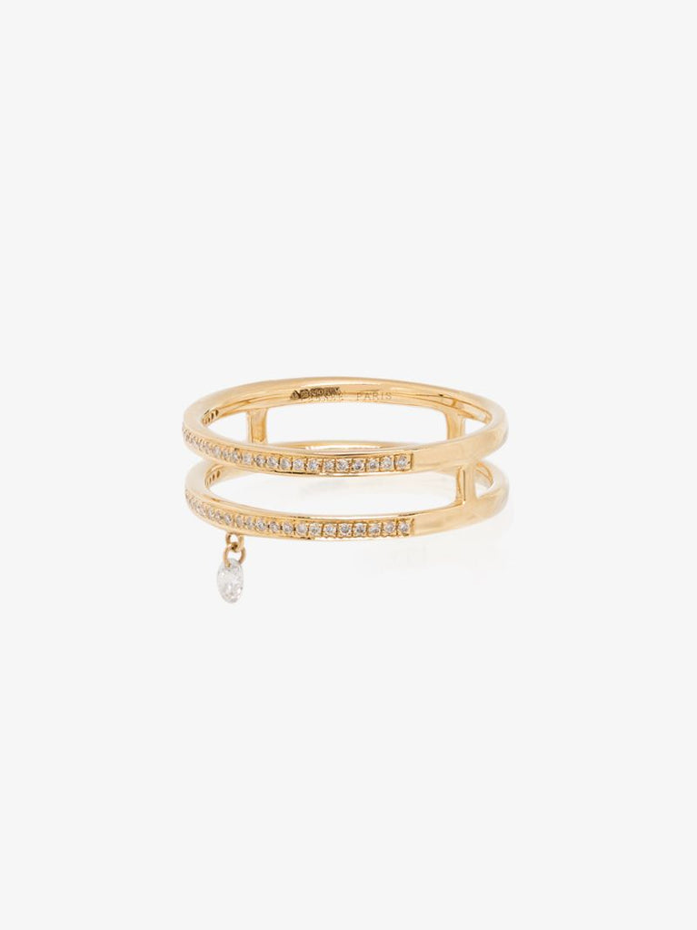 18k Yellow Gold Zeus Double Band Diamond Ring