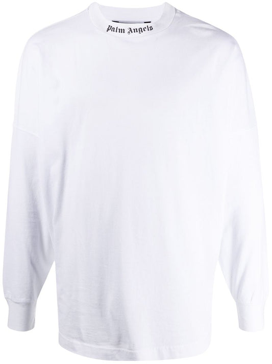 White Long-sleeve Cotton T-shirt