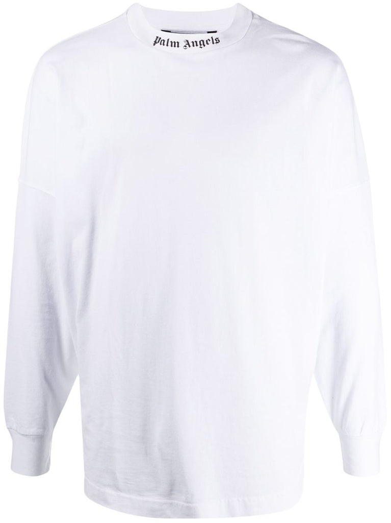 White Long-sleeve Cotton T-shirt