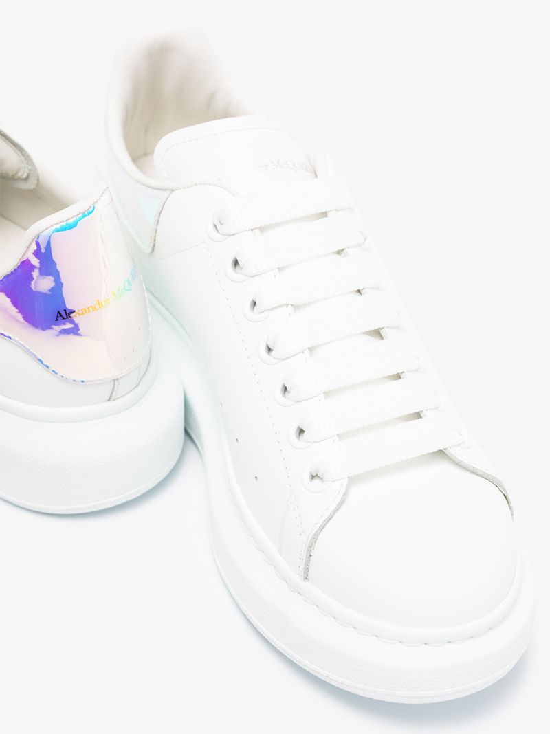 White and Holographic Oversized Sneakers