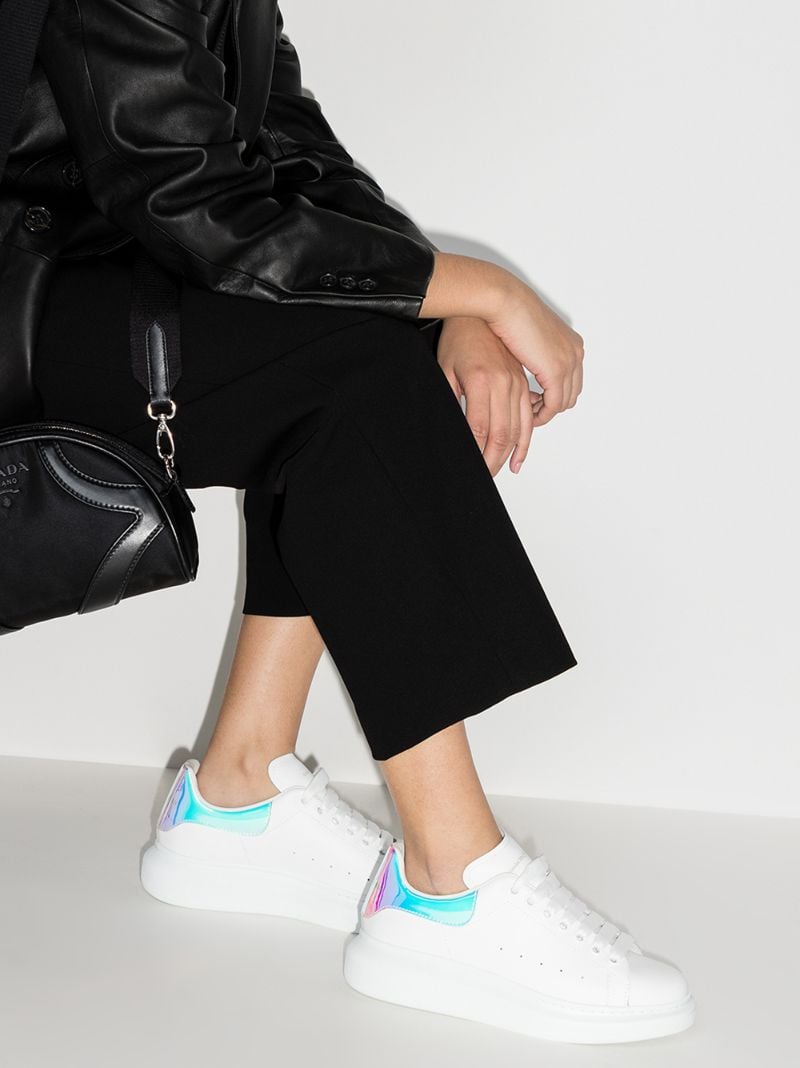 White and Holographic Oversized Sneakers