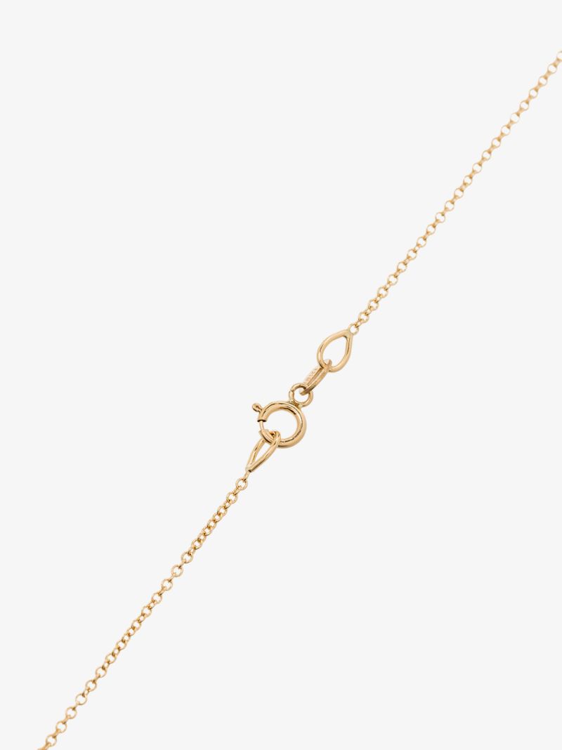 18k Yellow Gold Half Moon Diamond Necklace