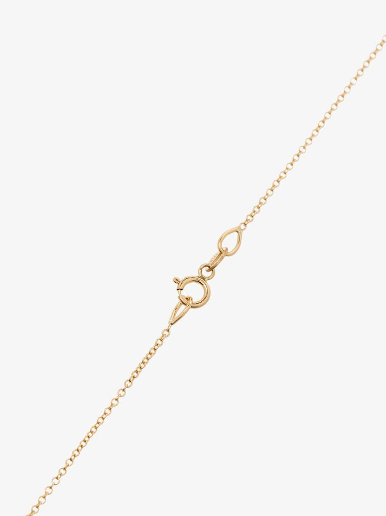 18k Yellow Gold Half Moon Diamond Necklace