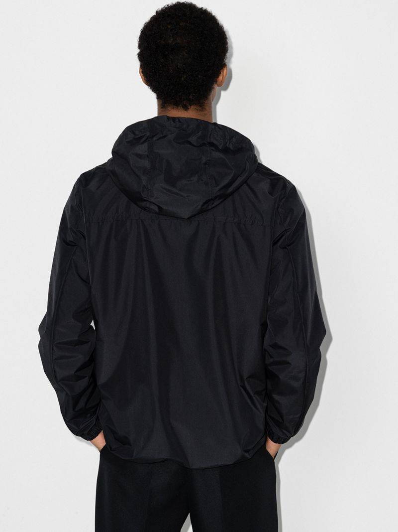 Logo Plaque Hooded Jacket