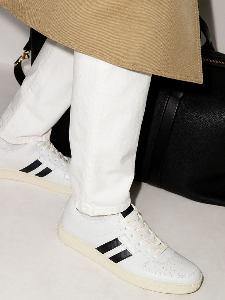 White Warwick Leather Tennis Sneakers