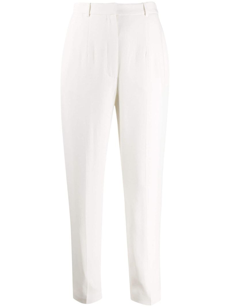 White High-waist Tailored Trousers