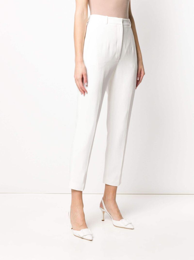 White High-waist Tailored Trousers