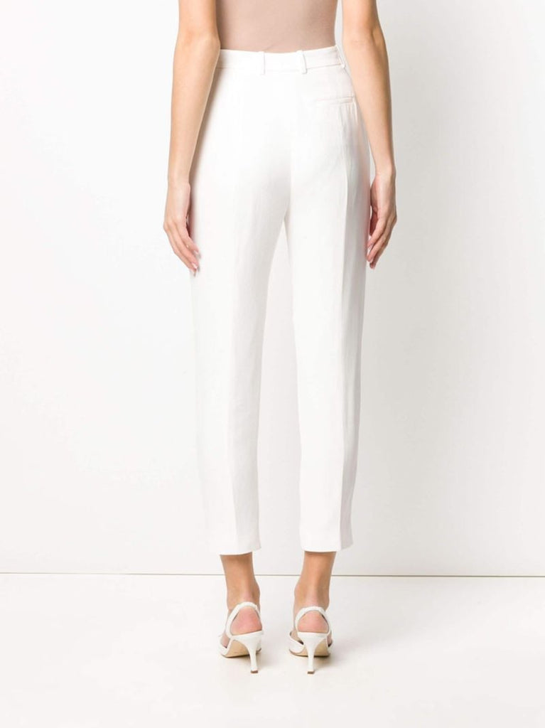 White High-waist Tailored Trousers