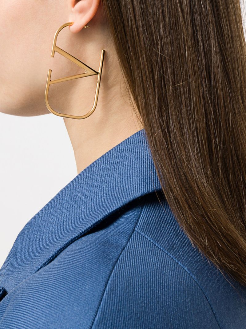 Gold-tone Vlogo Signature Earrings