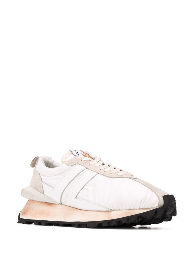 White Bumper Leather Sneakers