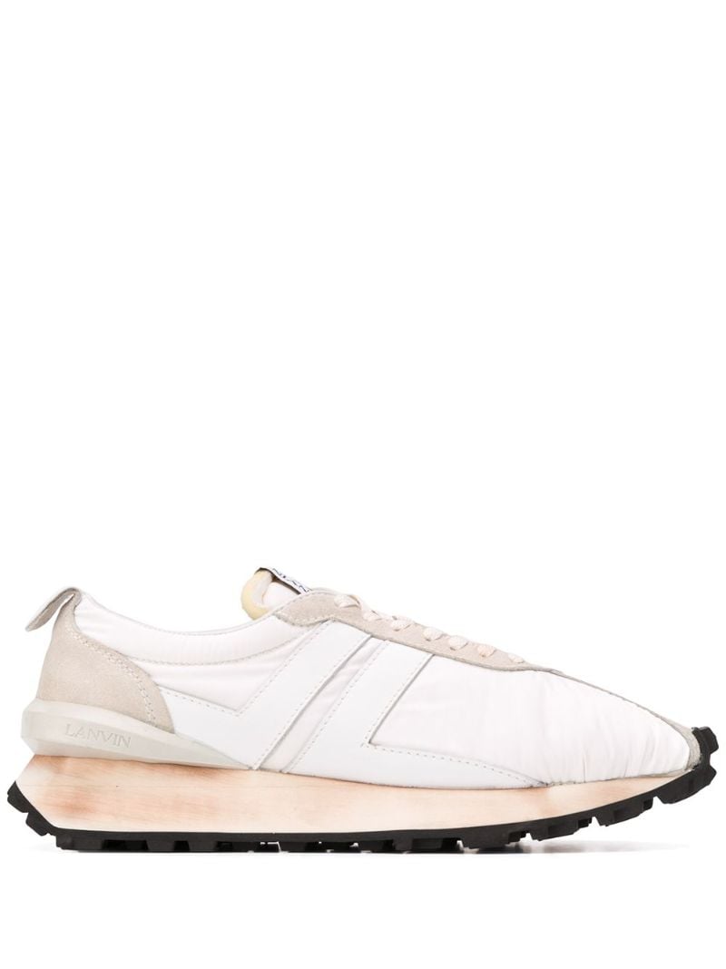 White Bumper Leather Sneakers