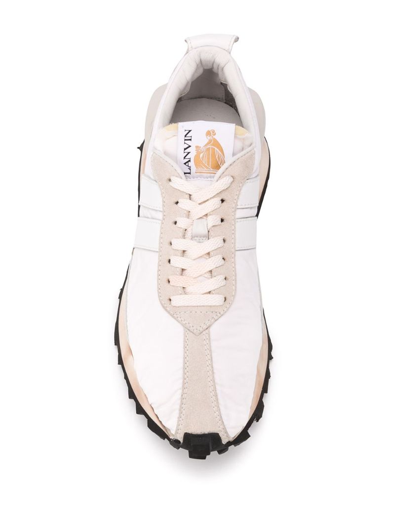White Bumper Leather Sneakers